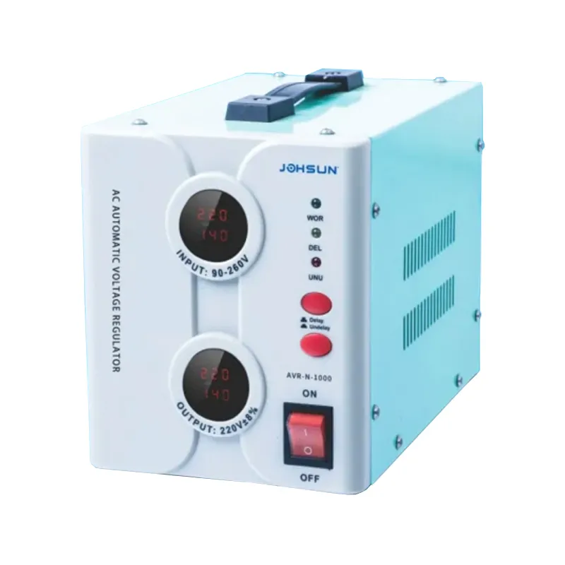 0.5KVA–45KVA Automatic Voltage Stabilizer Single Phase Relay Type Plastic Housing AMA Series