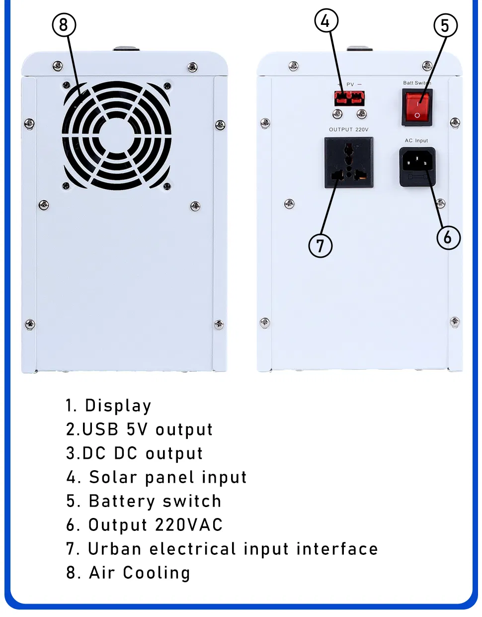 12V 300W High Frequency All in One Solar Inverter with 30A PWM Controller with (8)