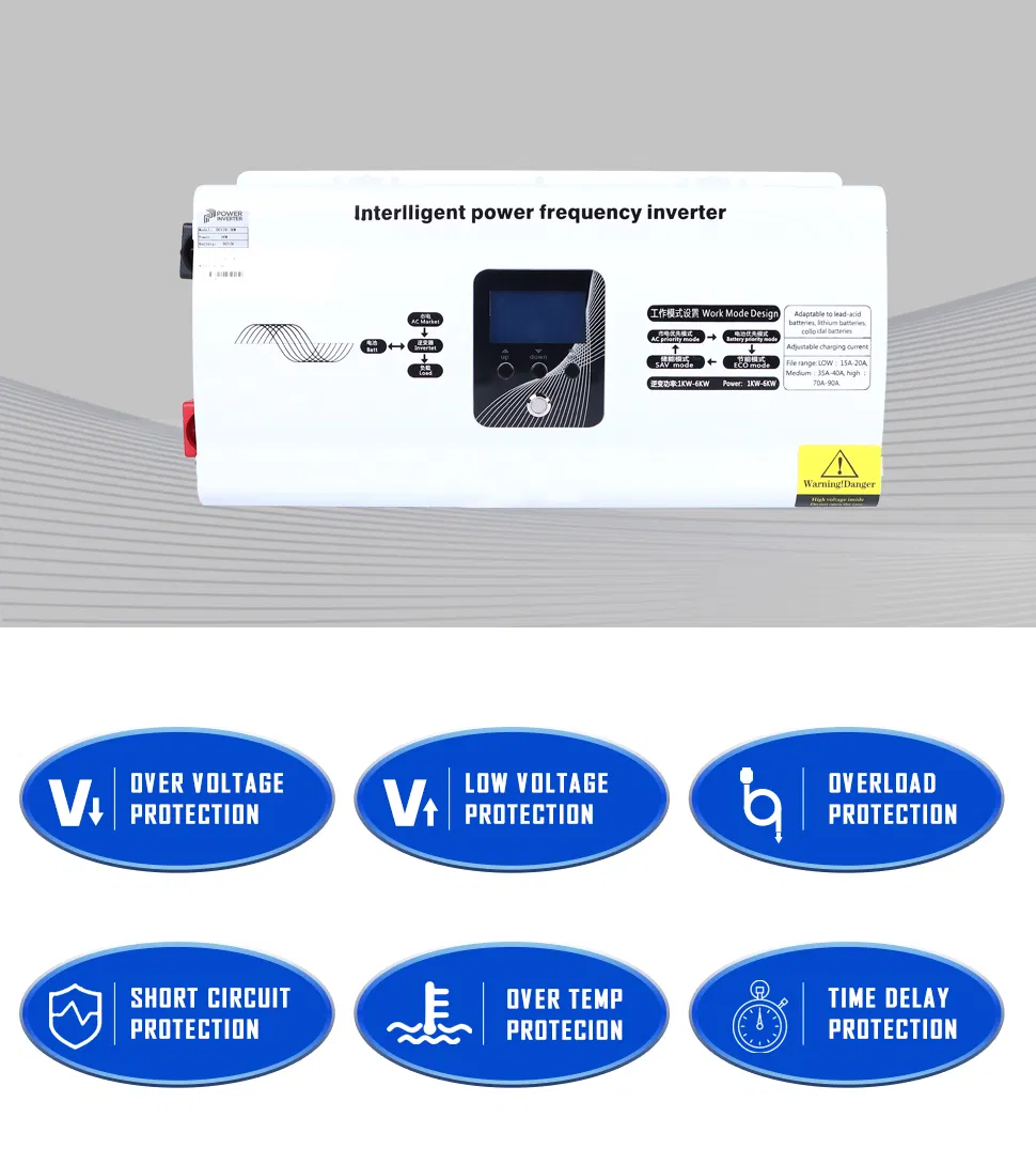 12K 3kVA Pure Sine Wave Power Frequency Wall Mounted Solar Inverter with LCD Display (6)