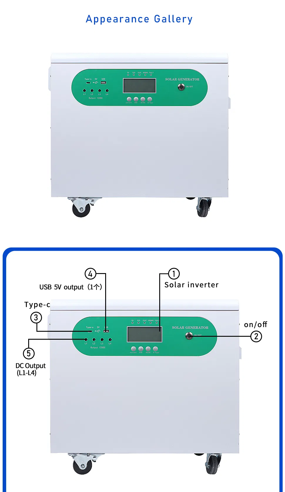 2kw 24VDC Power Frequency Lithium Battery All in One Inverter with 40A PWM Control (5)