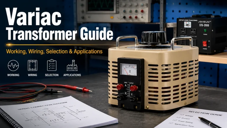 Variac Transformer Working, Wiring, Selection & Applications