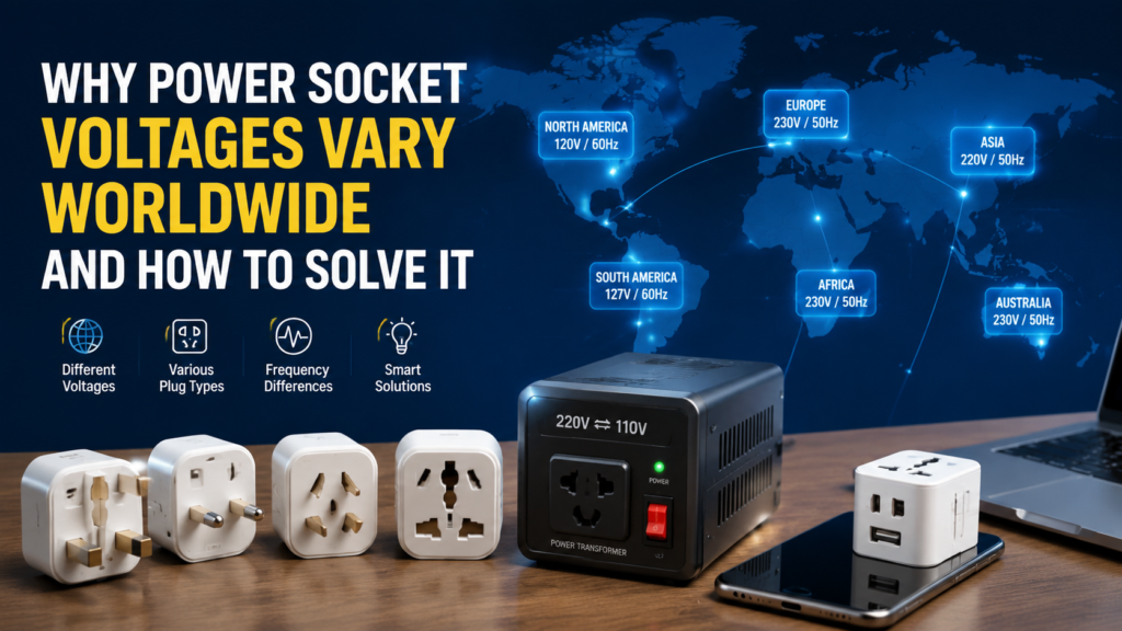 Why power socket voltages vary worldwide and how to solve it - article cover image