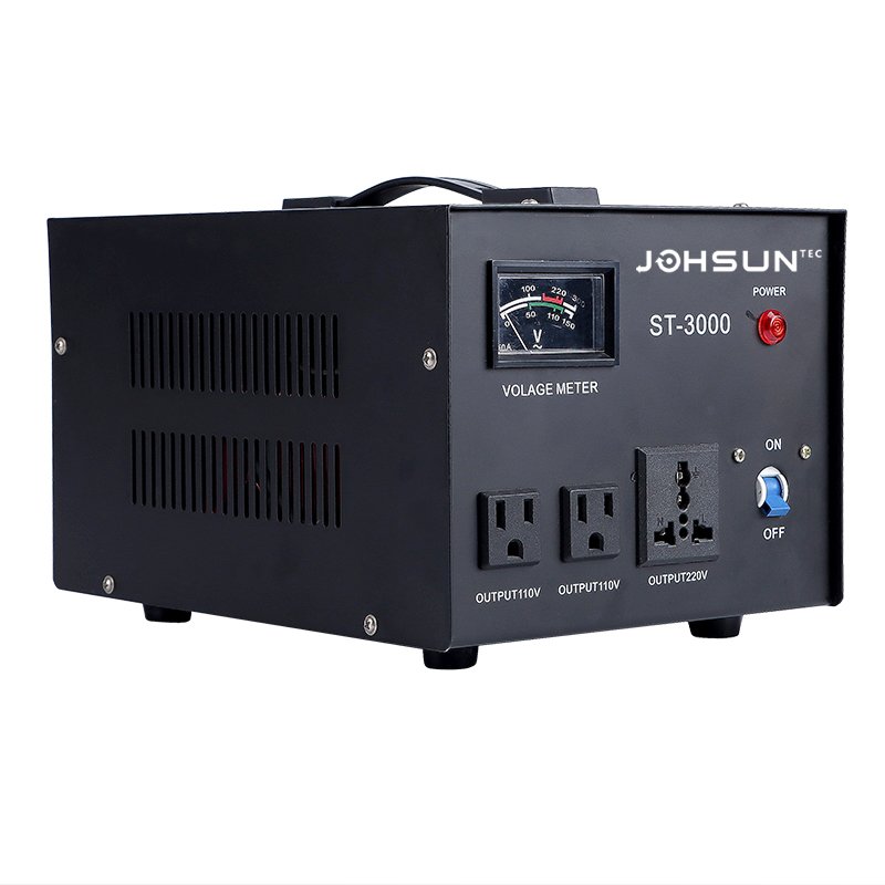 Johsun Tec ST-3000VA step-up and step-down transformer with voltage meter and 110V/220V outputs