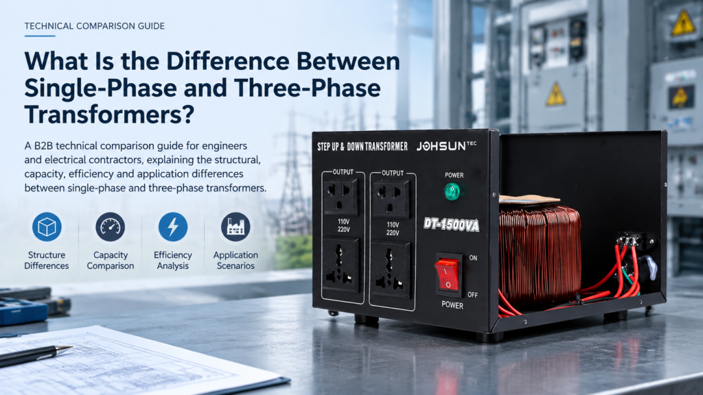 Cover image showing a step-up and step-down transformer with the article title overlaid
