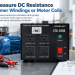 How to Measure DC Resistance of Transformer Windings or Motor Coils - STU-2000 step up and step down transformer with test leads
