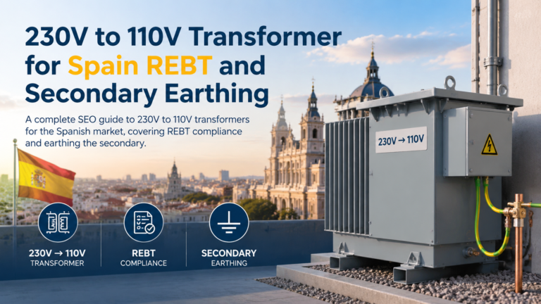 230V to 110V Transformer for Spain: REBT and Secondary Earthing