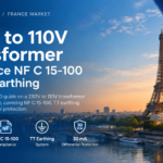 230V to 110V transformer for France — NF C 15-100 and TT earthing guide