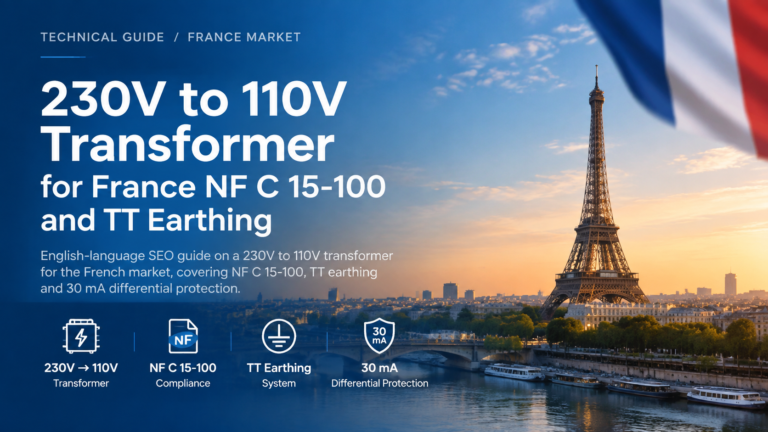 230V to 110V Transformer for France: NF C 15-100 and TT Earthing