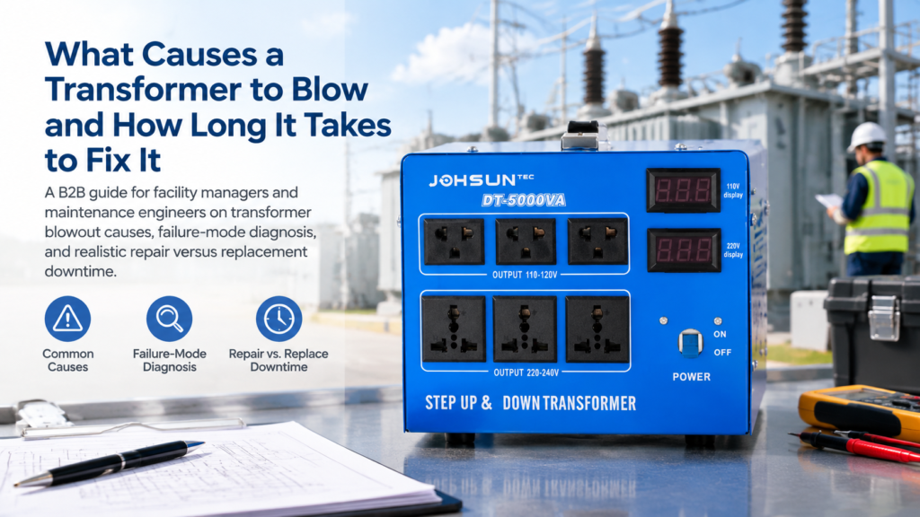 Transformer blowout causes and repair downtime cover image