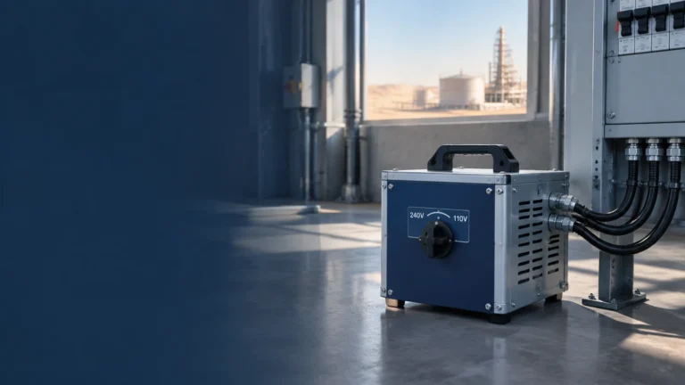 240V to 110V Step-Down Transformers for Gulf Sites: Sizing and Wiring
